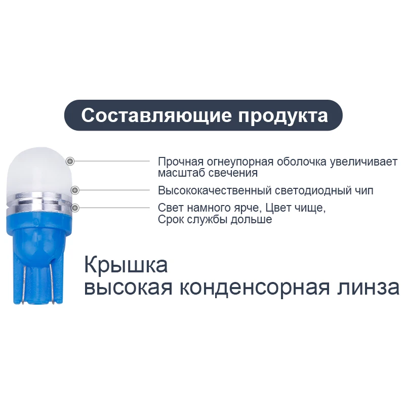 HLXG T10 Led W5W Автомобильные Светодиодные Лампы Подсветка Багажника Двери Панели 12В