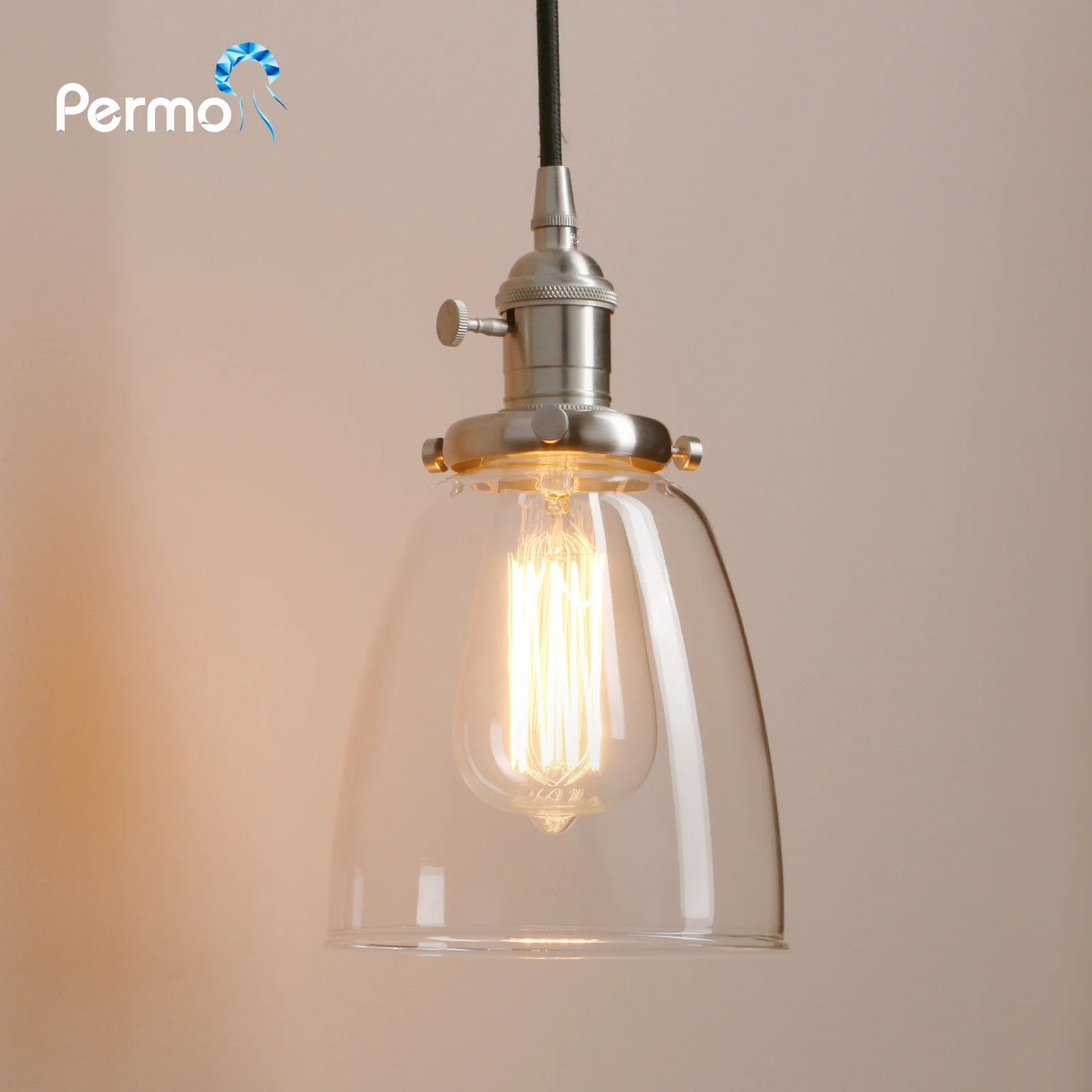 

Permo Vintage Hanglamp Glass Pendant Lights Retro Pendant Ceiling Lamps Modern lamp Luminaire Dining lighting fixture For Home