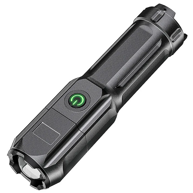 

Zoom Flashlight Home Portable LED Luminous Flashlight Strong Light Rechargeable Giant Bright Special Forces Camping floodlight
