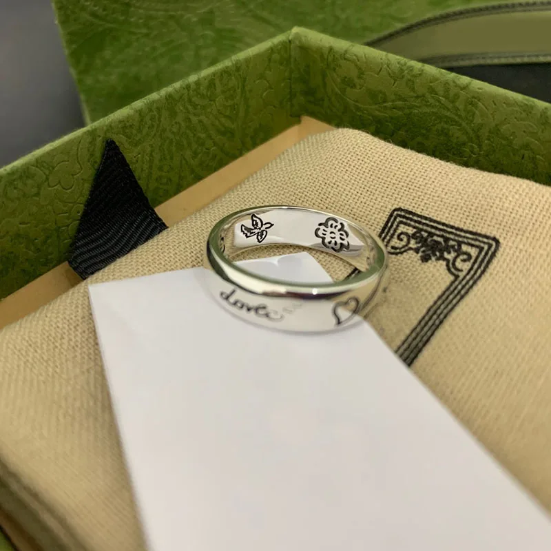 925 пробы Серебряное кольцо роскошного бренда изысканное Оригинальное ретро