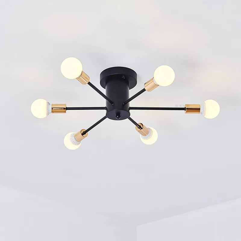 

Retro Spider Ceiling Chandelier for Living Room Black/Golden Led Ceiling Light Ceiling Lamp for Children Living Room Decoration