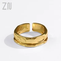 zn 2021 new geometric ring trendy fashion jewelry gifts europe and america simple cute texture opening finger rings for women