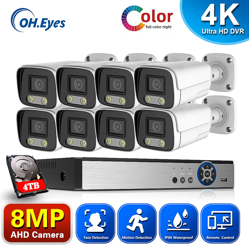 Система видеонаблюдения 8 каналов 4K DVR МП | Безопасность и защита