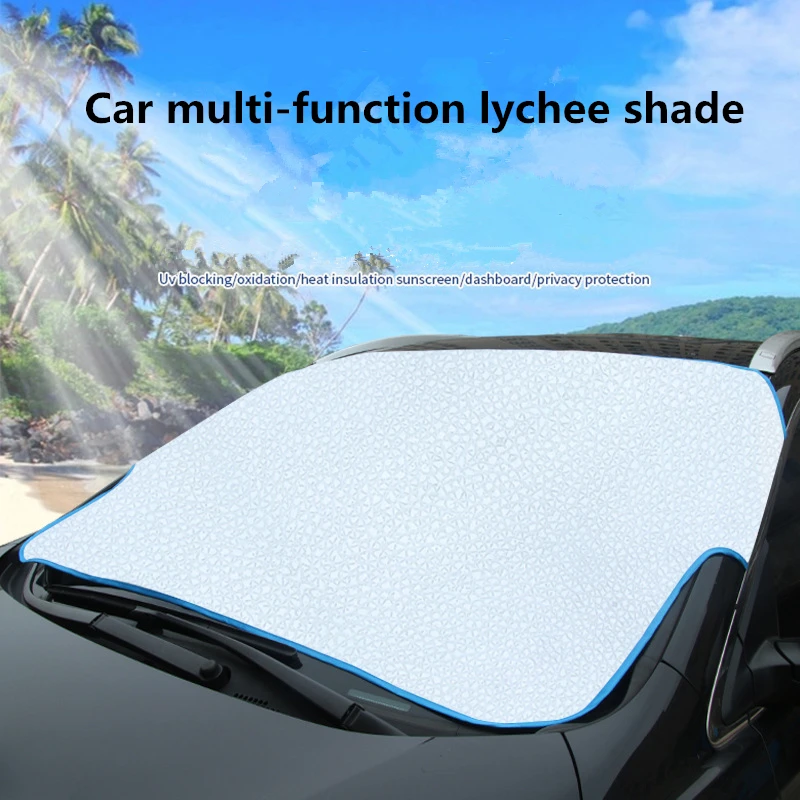 

190*95 Cm Car Lychee Front Sun Block Car Sunscreen Insulation Thickening Snow Block Aluminized Film Sun Block Anti-UV Curtains