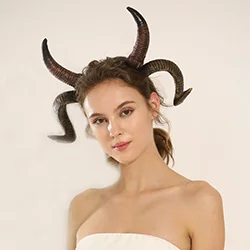 sheep horn headwear Головной убор Антилопа Овцы рога Косплей рога животных головной убор стимпанк Хэллоуин Карнавал Маскарад резинка для волос - Цвет: sheep horn headwear