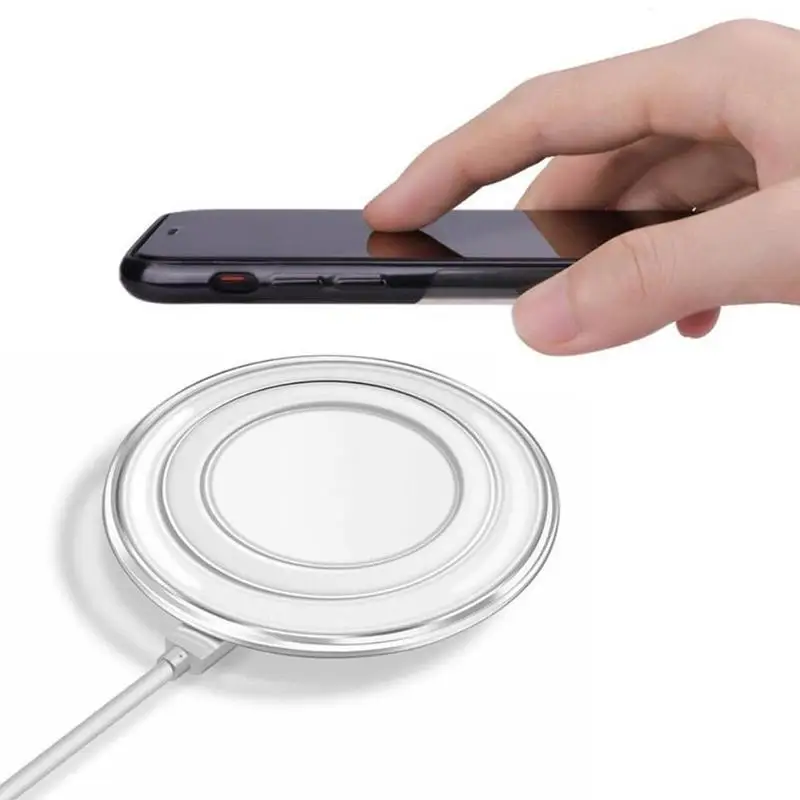 Универсальное беспроводное зарядное устройство Qi для быстрой зарядки iPhone Samsung