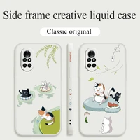 little fresh cat phone case for huawei nova8 8pro 8se nova 7 7pro 7se 6 6se 5 5pro 5z 5i 5ipro 5t 4 4e silicone cover