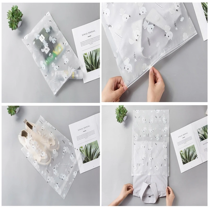 

Travel Storage Organizer Luggage Clothes Organize Storage Bag Translucent Waterproof Dustproof Plastic Bag Sundries Organizer
