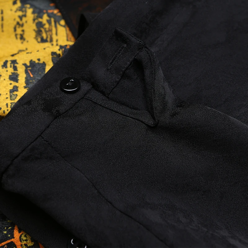 VOA 2020 осеннее модное черное стильное платье с длинным рукавом 5XL комплект из двух