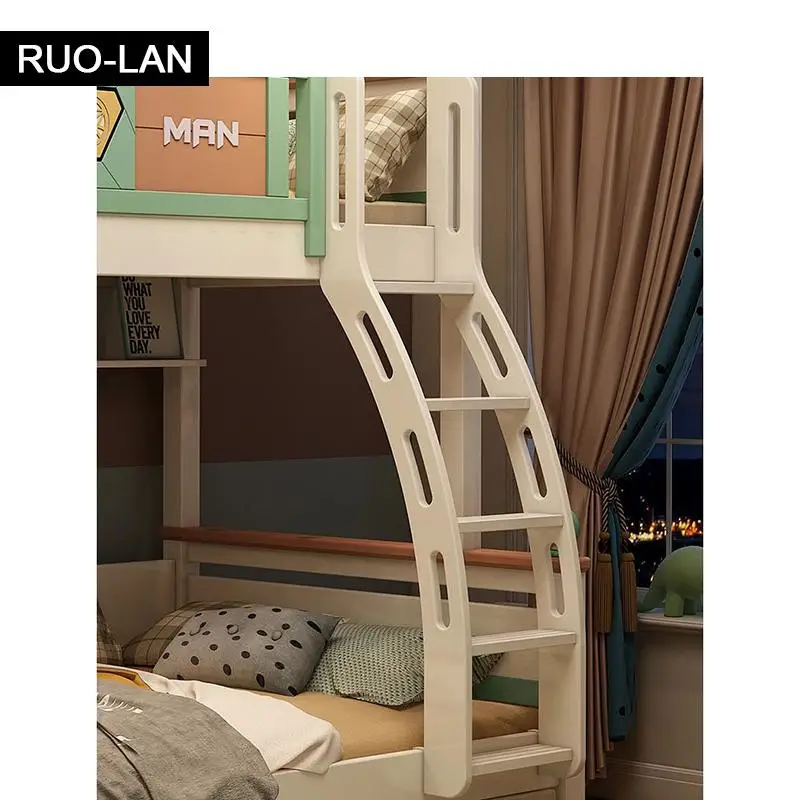 Bunk Bed Furniture Bedroom Solid Wood Mother&Baby Children's for Twins Bedchamber Set ROU LAN | Мебель
