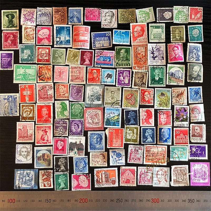 100 / 200 шт/партия разные Почтовые марки из мира смешанные комплектов/партия б/у со