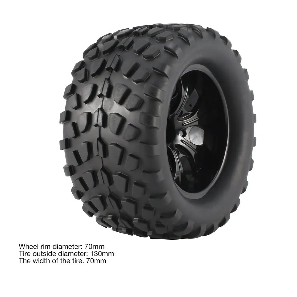 

4Pcs 130mm 7 Contour Dump Fetal Flower Off-road Wheel Rim and Tires for 1/10 Monster Truck Racing RC Car Accessories