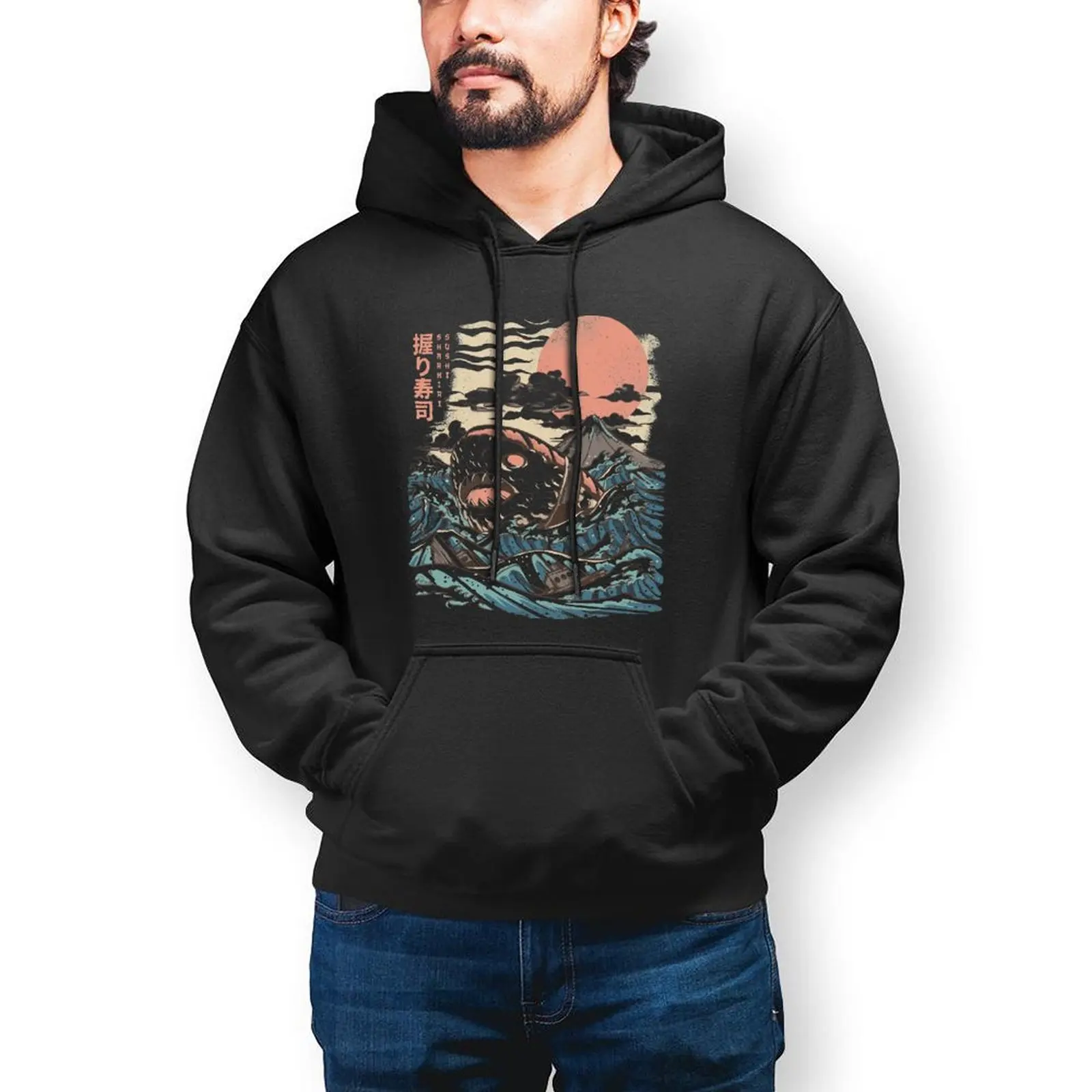 

Shark Hoodie Nice Long Sleeve Cotton Hoodies Men Autumn Streetwear Pullover Hoodie Big