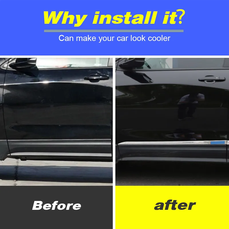 Hivotd Отделка боковой двери кузова Декоративная полоса внешние аксессуары