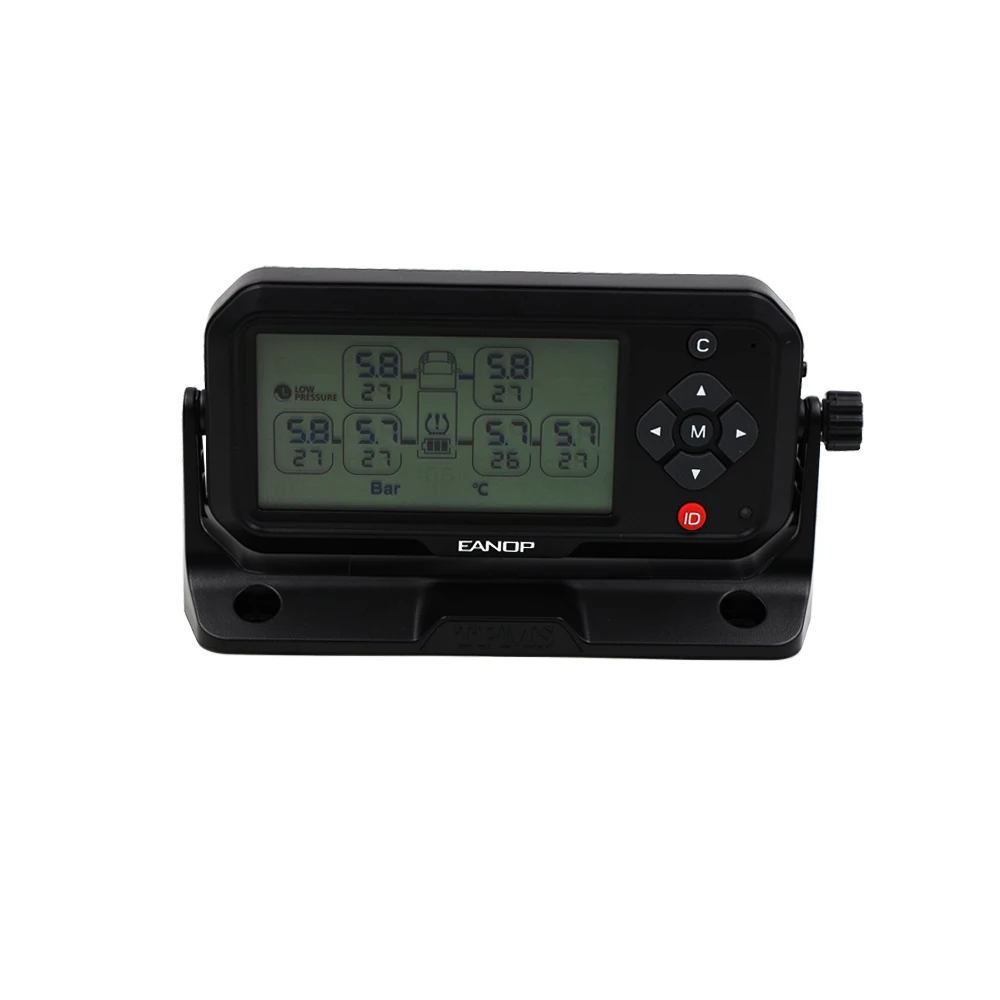 EANOP грузовик автомобиль беспроводной TPMS ЖК-дисплей в режиме реального времени система мониторинга давления в шинах 6 шт. внешние внутренние датчики для 6 шин