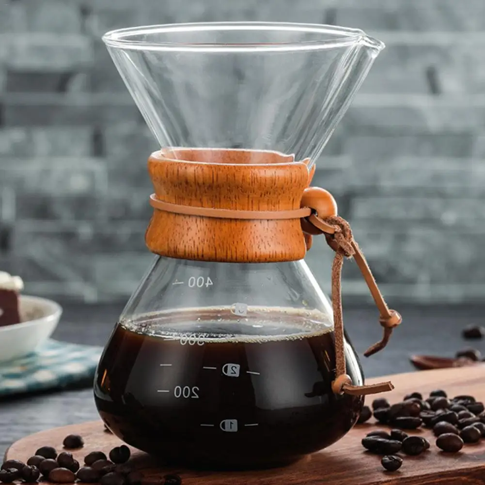 400 мл высокоборосиликатное Стекло для кофе ручная капельная Кофеварка