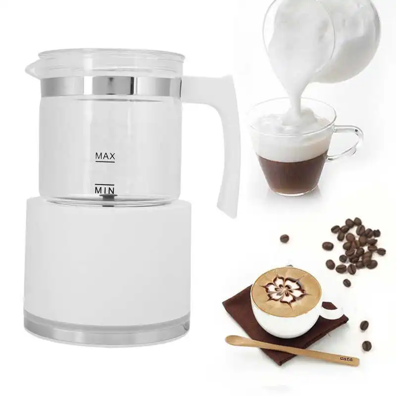 

Automatic Milk Frother Cold and Hot Milk Foam Machine Detachable Coffee Milk Warmer Tool Kitchen Gadgets White EU Plug 220V