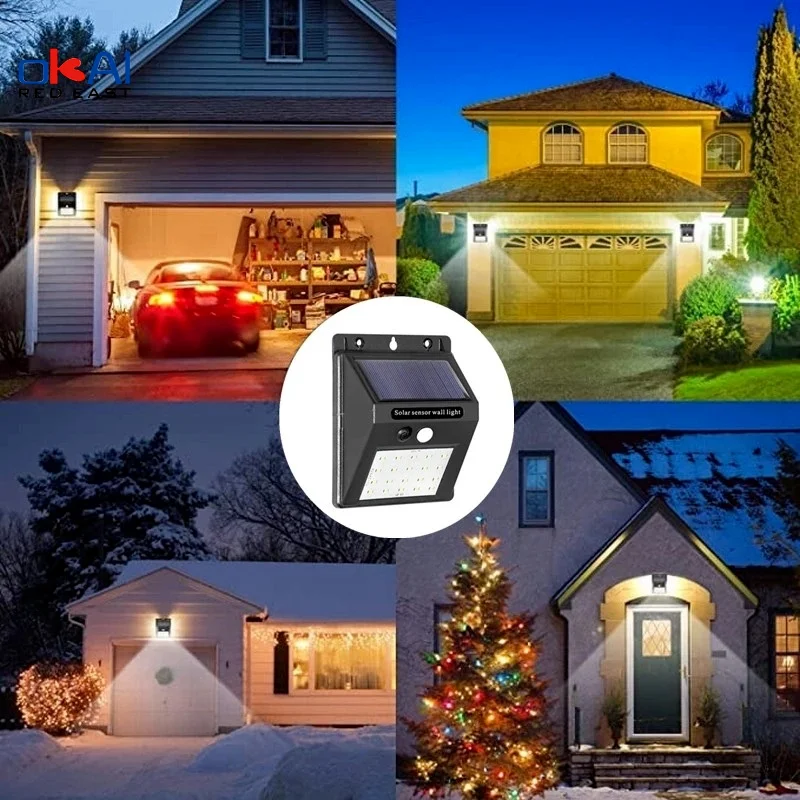 

100/144 LED Outdoor Solar LED Light Motion Sensor PIR Wall Light Waterproof Solar Light Daylight Garden Decoration