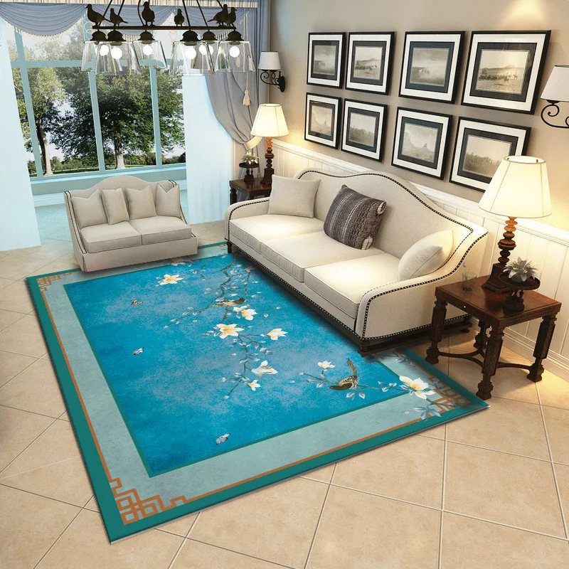 Chinese style Carpets Living Room Bedroom Flower Rug Study Sofa Coffee Table Floor Large Size Rectangular 3D Rugs Mat Yoga Pad | Дом и сад