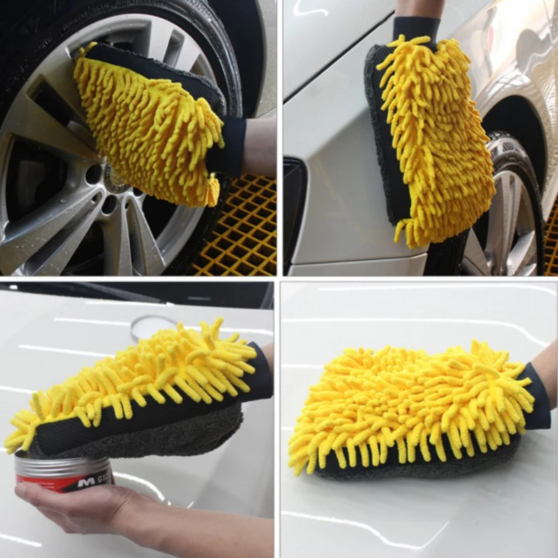 

1pc Waterproof Car Wash Microfiber Chenille Gloves Thick Car Cleaning Mitt Washing Gloves