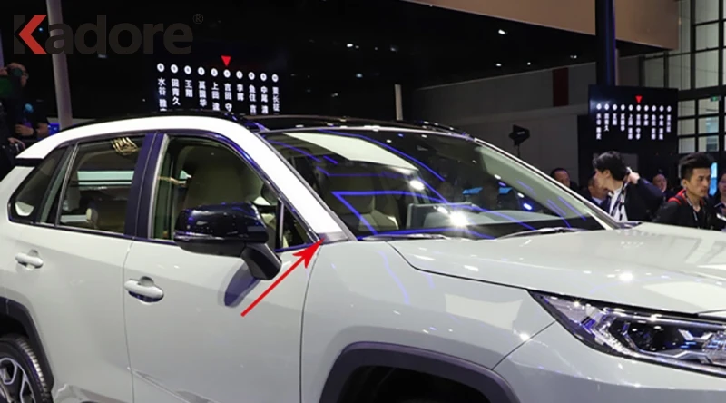 Для Toyota RAV4 RAV 4 2019 2020 2021 углеродное волокно окно A и C колонны крышка отделка