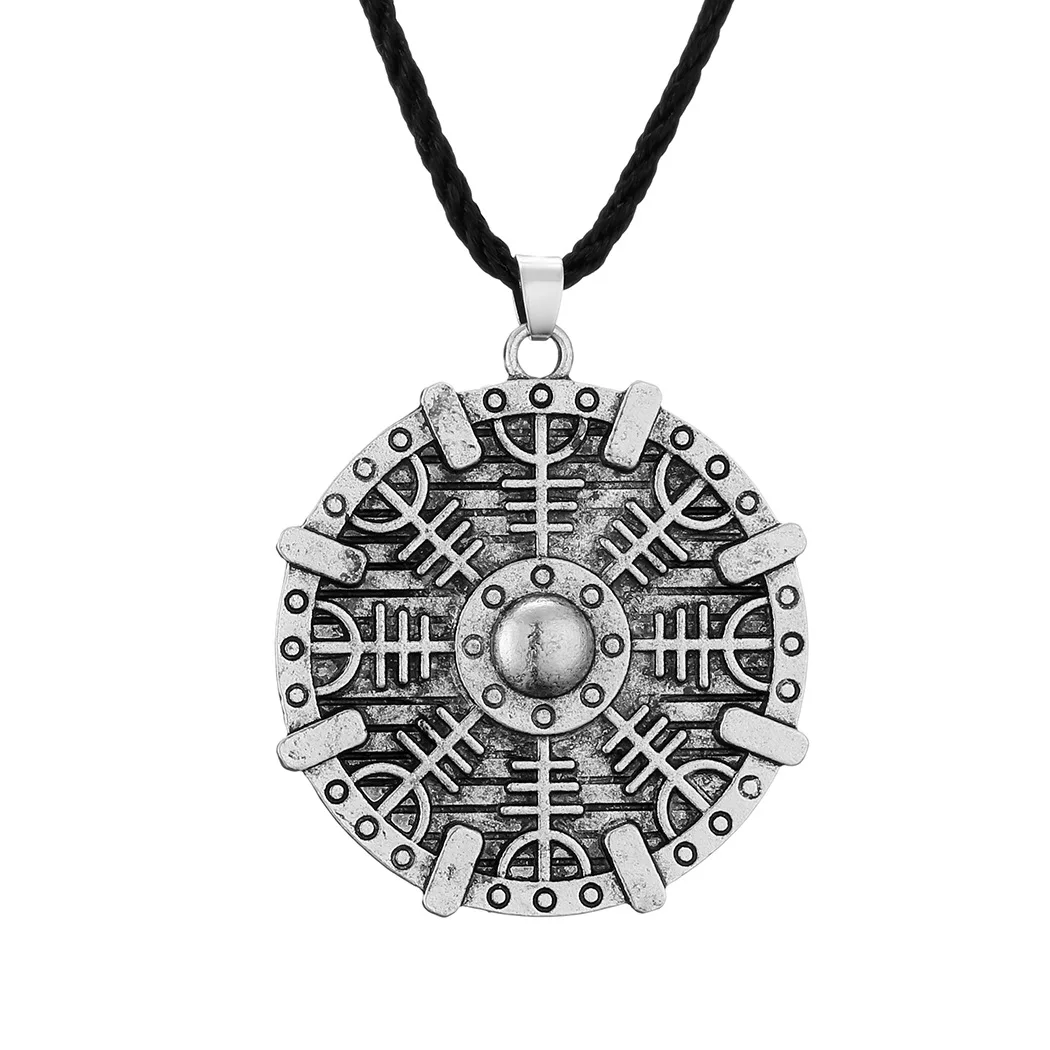

Kinitial Vintage Viking Compass Pendants Necklaces for Women Men Hip Hop Jewelry Retro Charm Gometric Amulet Necklace Colar