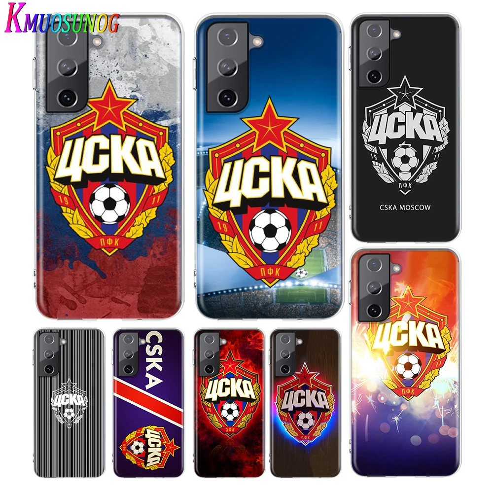

Transparent Cover HOT Russia PFC CSKA For Samsung Galaxy S21 S10 S10e S9 S8 S7 S6 Plus Ultra Edge Soft Phone Case