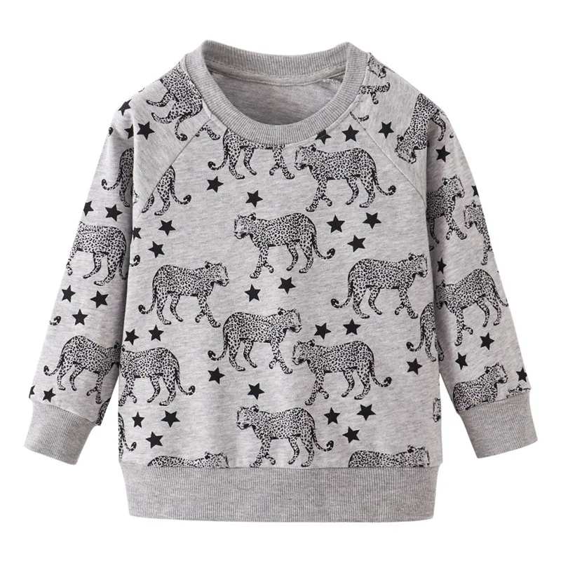 

Jumping Meters 2019 Dinosaurs Sweatshirts Autumn Boys Brand Clothes Children Hoodies boy cotton animal print Kids Sweatshirts