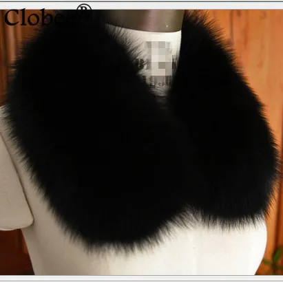 Зима 100% натуральный Лисий мех воротник и женские шарфы ретро пальто свитер шарф