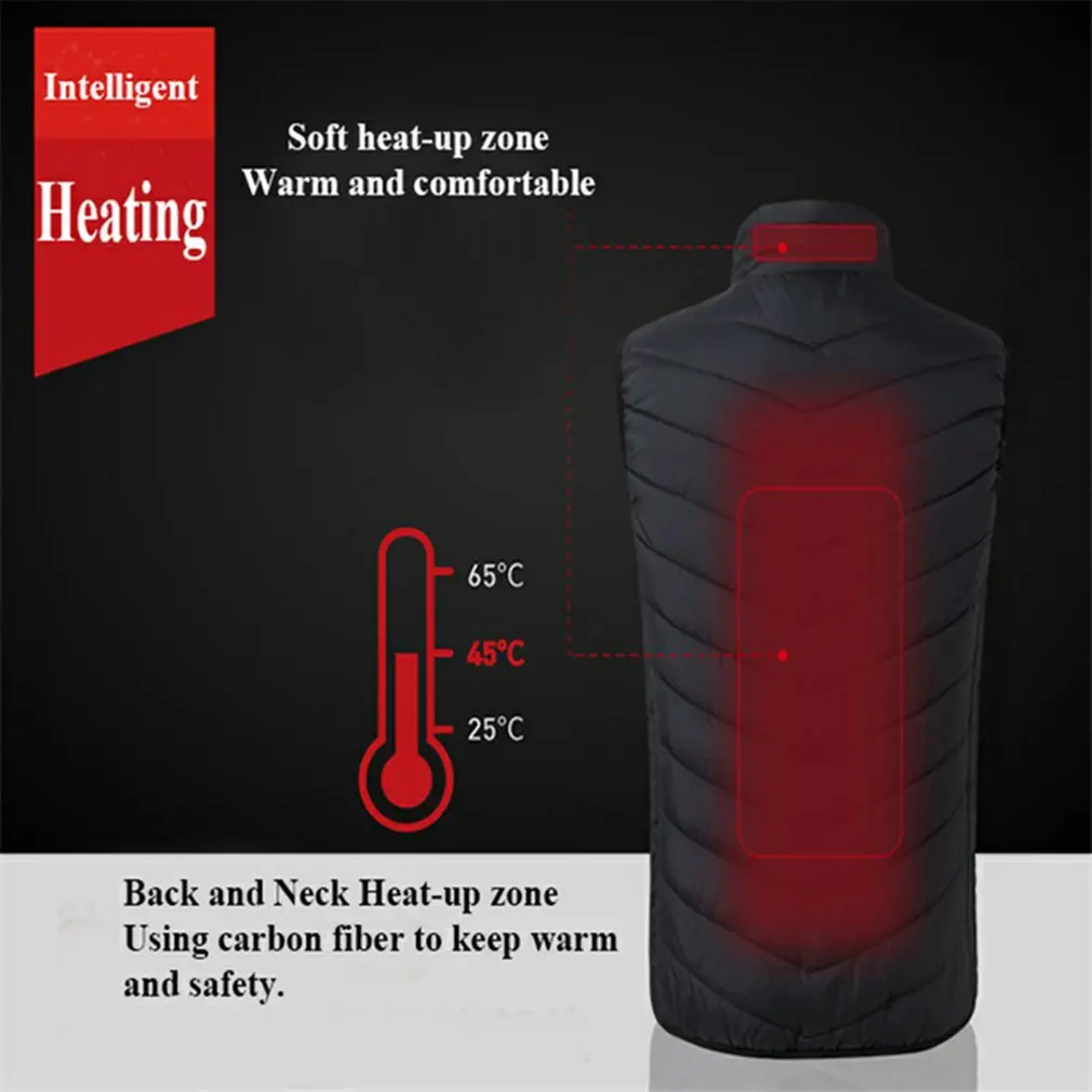 

2/4 Heated Vest Zones Electric Heated Jackets Men Women Sportswear Heated Coat Graphene Heat Coat USB Heating Camping Jacket
