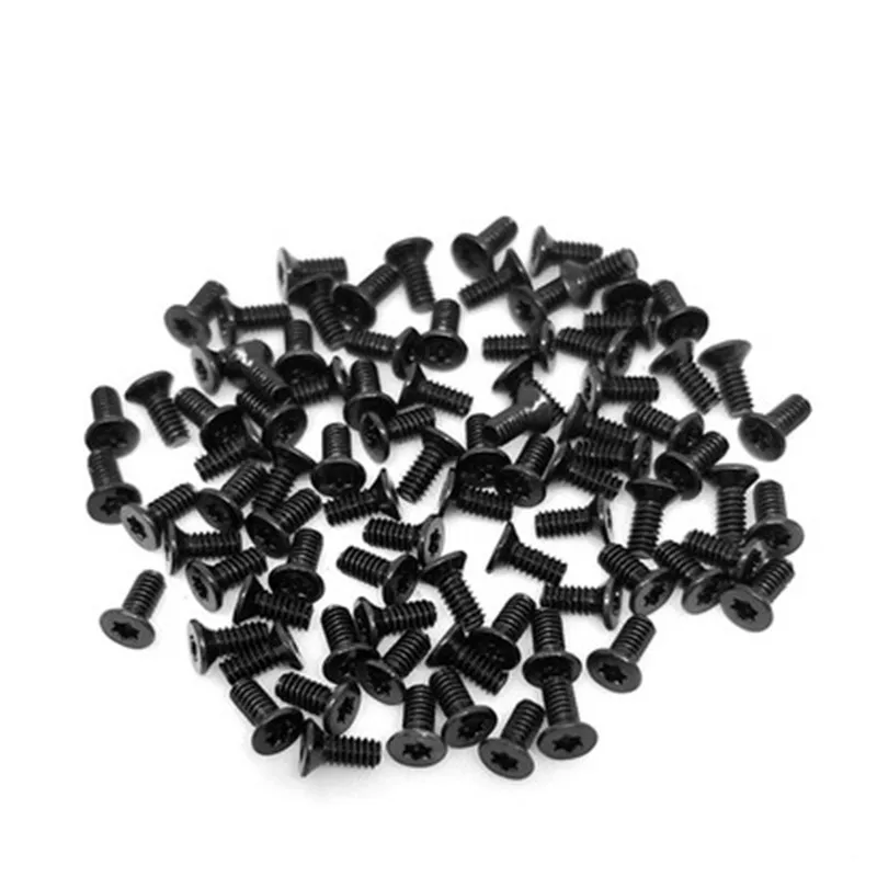 

20-50pcs/lot M2 M2.5 M3 M4 M5 steel with black six lobe torx countersunk head screw