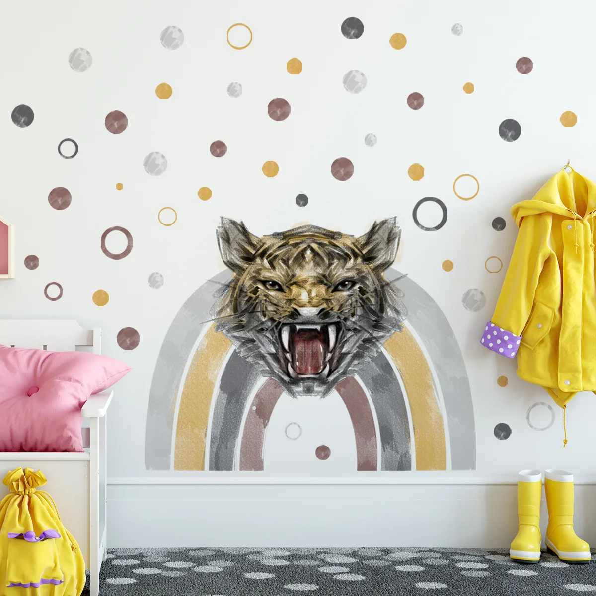 Креативная Радужная Настенная Наклейка для детской комнаты мальчиков девочек