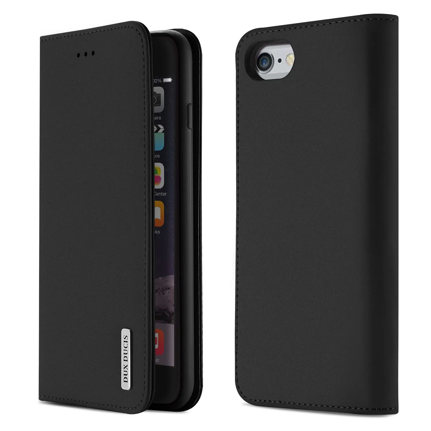 

DUX DUCIS Wish For iPhone 6s Plus Case Genuine Leather Wallet Flip Case with card Slot Magnetic Closure Full Protection