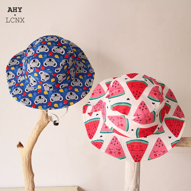 

От 1 до 4 лет, модная летняя детская шляпа-ведро, детские солнцезащитные шапки для детей, защита от ультрафиолетового излучения, пляжные пана...