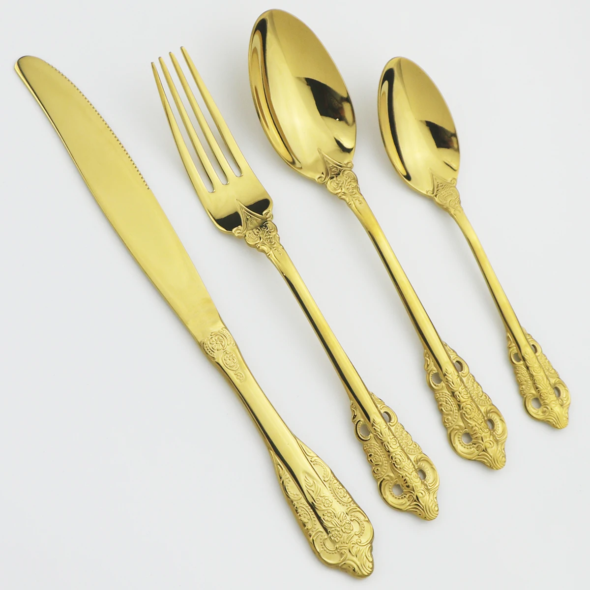 Набор столовых приборов набор с зеркальной розой нержавеющая сталь посуда роза