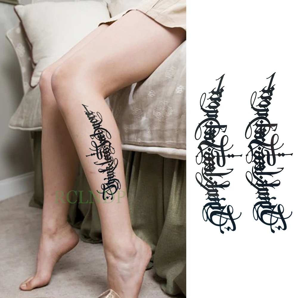 Водостойкая Временная тату наклейка сексуальные английские слова на груди