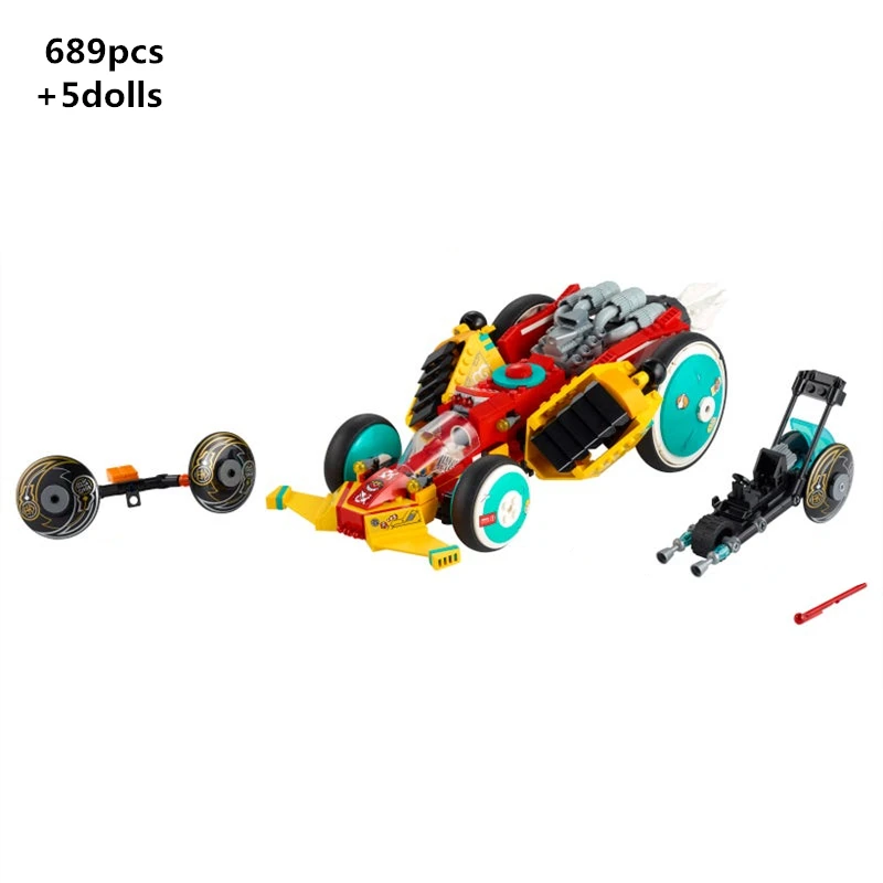 

2021 NEW Monkey King Cloud Roadster Racing Car Building Blocks Sets Bricks Creative Classic Model Kids Toys For Children Gifts