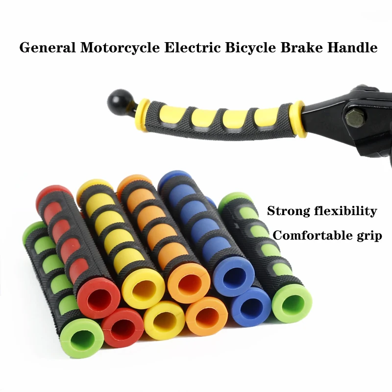 

2pcs Motorcycle Handlebar Brake Lever Grips Protector Rubber Soft Anti-Slip Handlebar Universal Handle Bar Cover Accessories