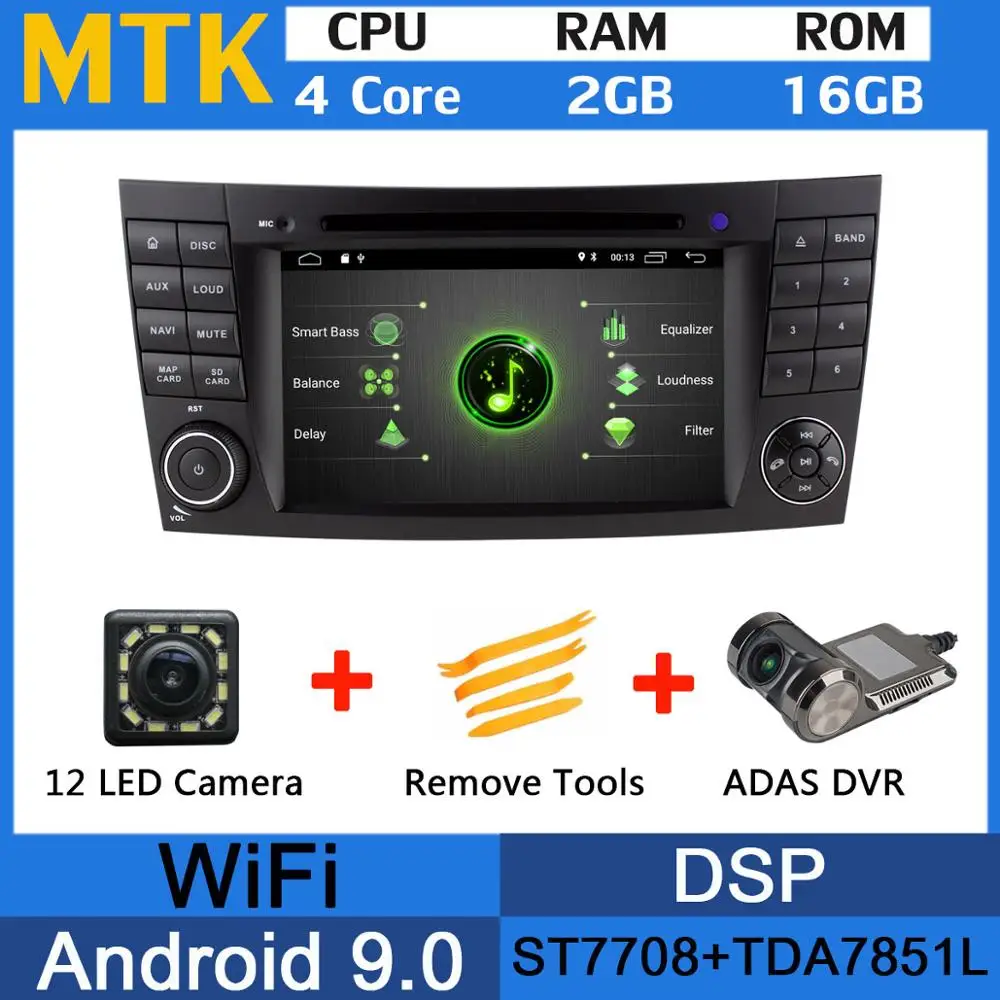 MTK-Adas 5 USB порт Android 9,0 PX6/Восьмиядерный 4 Гб ram автомобильный dvd-плеер для Mercedes Benz W211 W463 W219 W209 E G CLK CLS класс Автомагнитола - Цвет: MTK-Adas