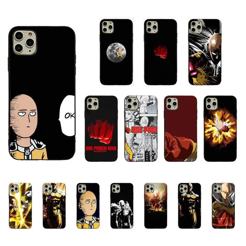 

One Punch Man Saitama Genos Garou Soft Phone Case Cover for iphone 13 11 12 pro MAX 8 7 6 6S Plus X XS MAX 5 5S SE XR