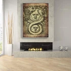 Плакат Trismegistus Ouroboros, оккультная печать, художественный декор, древняя иллюстрация, украшение Magick, эзотерический домашний декор