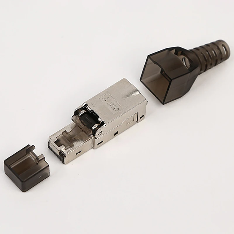 

10Pcs/Lot Tool-Free Shielded RJ45 Cat 7 Termination Plug Cat7 Plug / Cat7 Connector Connectors Modular 23/24AWG