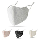 Летняя Сексуальная кружевная маска для женщин, маска для лица, маски для улицы, езды на велосипеде, вождения, однотонные дышащие солнцезащитные Маски, многоразовые