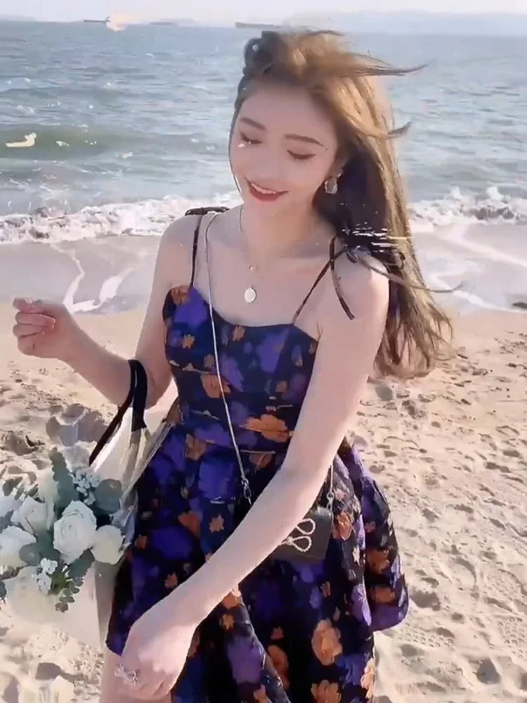 Женское приталенное платье принцессы милое во французском ретро стиле с