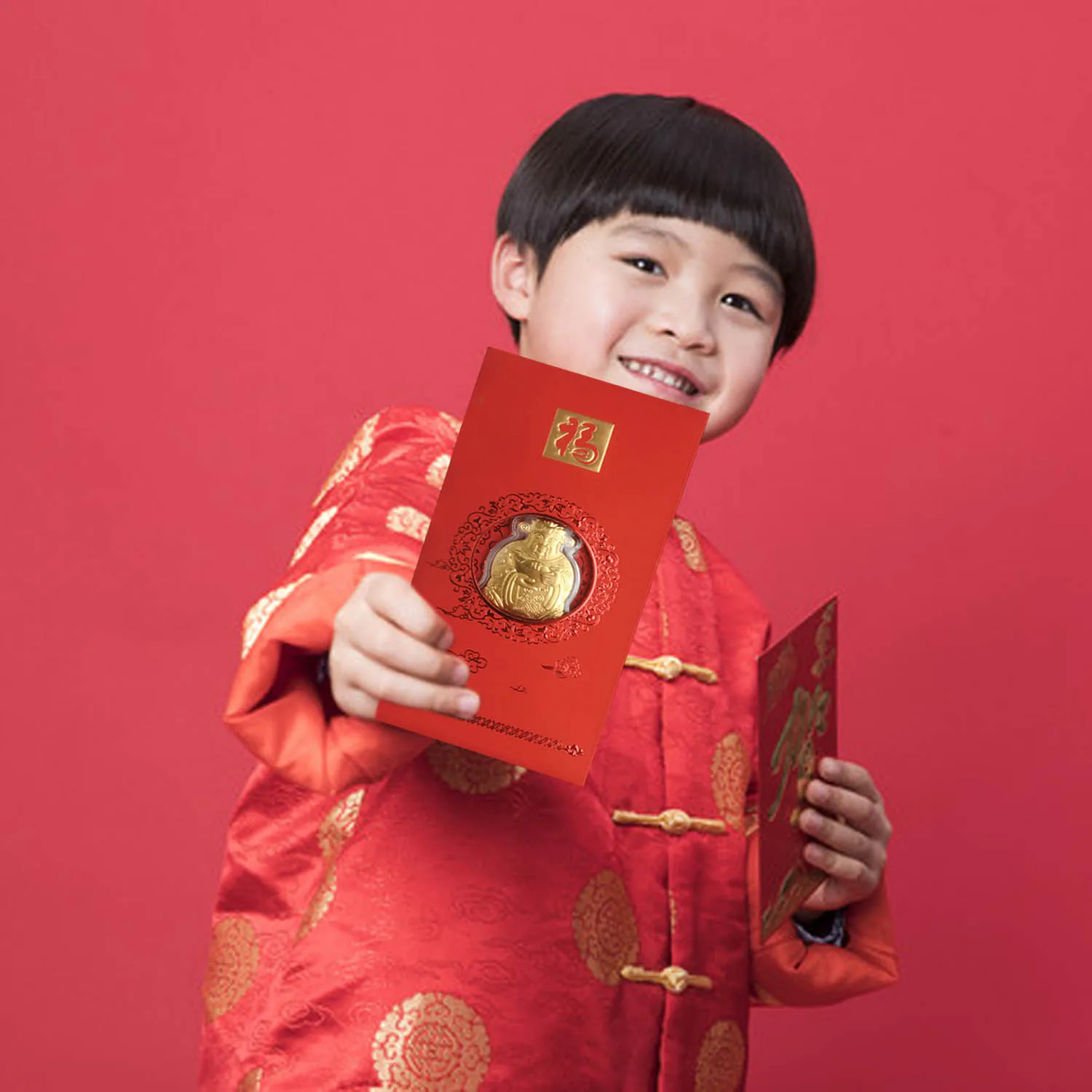 2020 китайский красный конверт Hong Bao карман для денег с крыса памятная монета