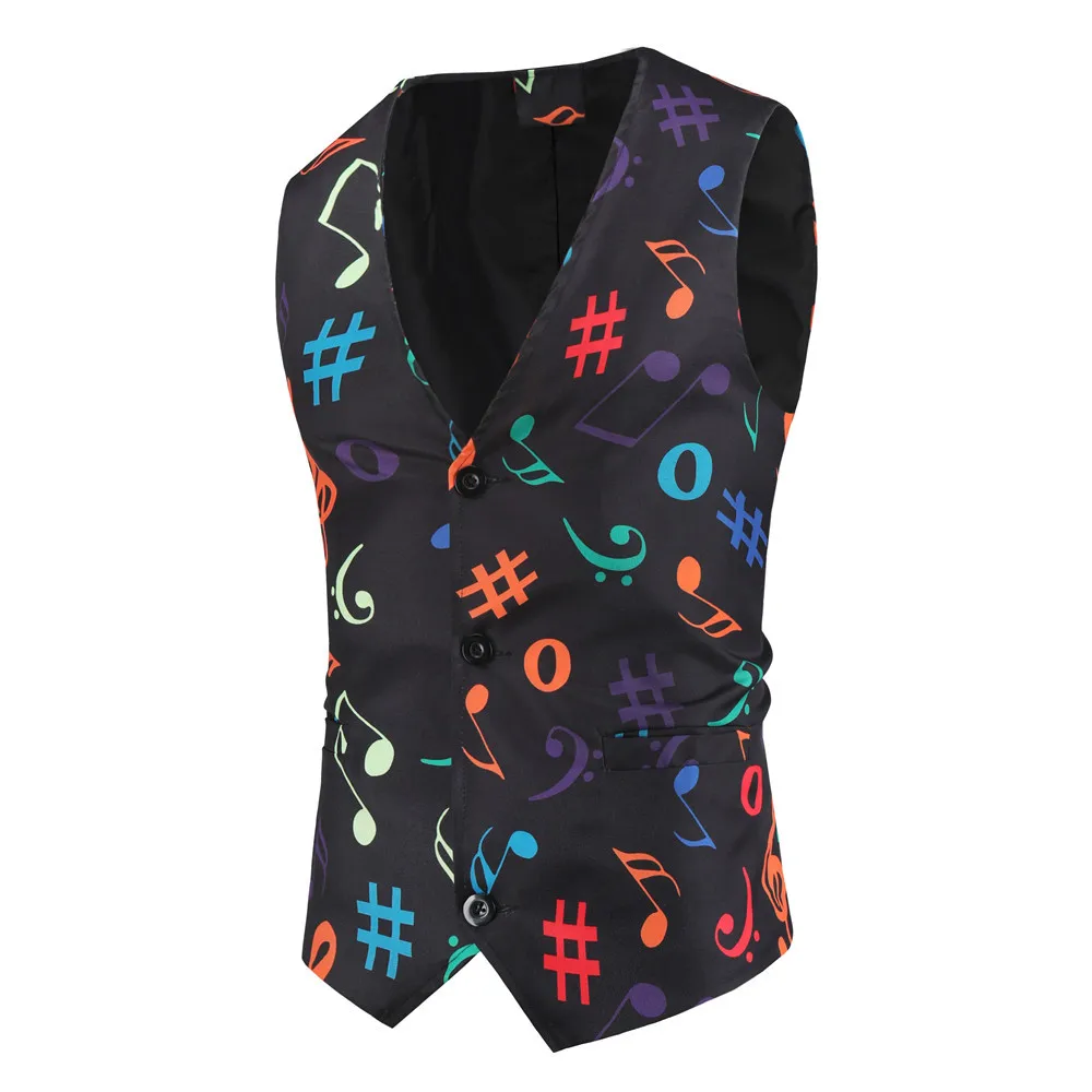 

Fashion Men's Casual Boutique Flower Vests Men's Business Floral Print Waistcoat Style 2