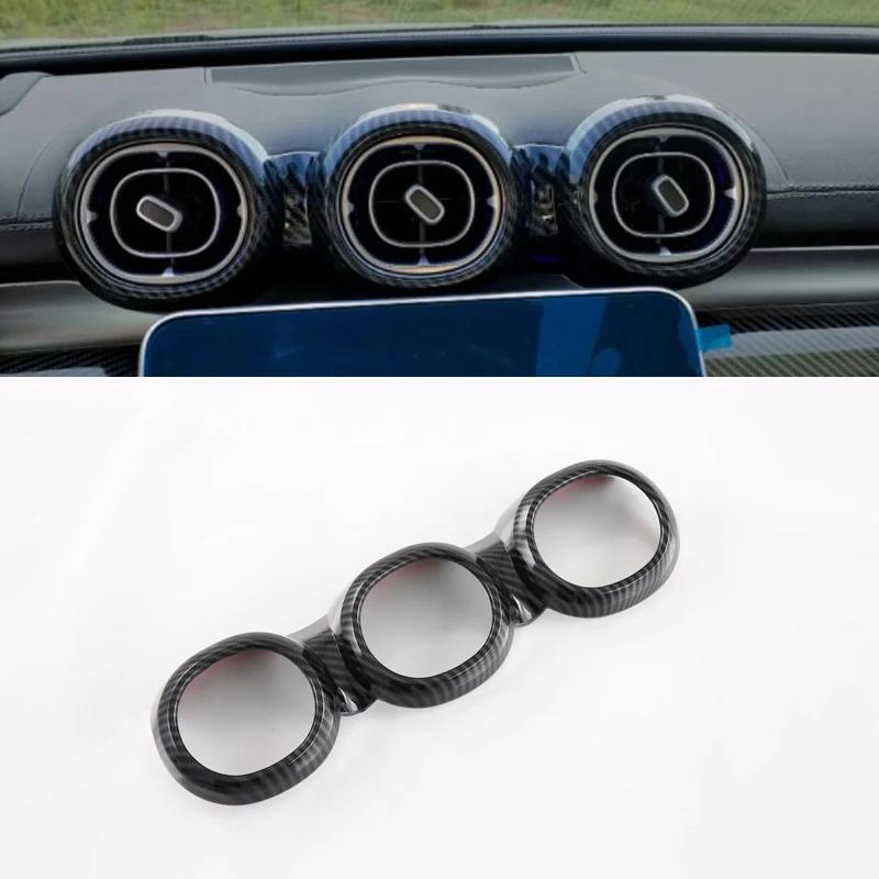 

Передняя крышка для вентиляционного отверстия кондиционера автомобиля Mercedes Benz C Class W206 C260 C200 2022 отделка из углеродного волокна ABS аксессуары