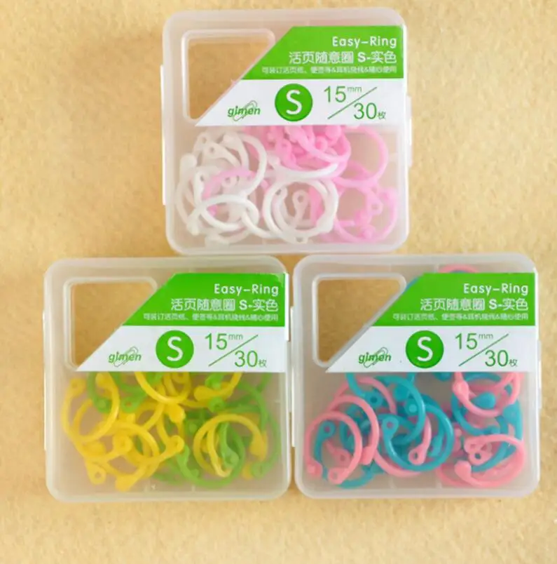 Разноцветное пластиковое круглое кольцо для связывания с листьями