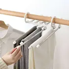 Многофункциональная вешалка для брюк 5-в-1, домашний складной органайзер из нержавеющей стали для хранения одежды, брюк, пальто