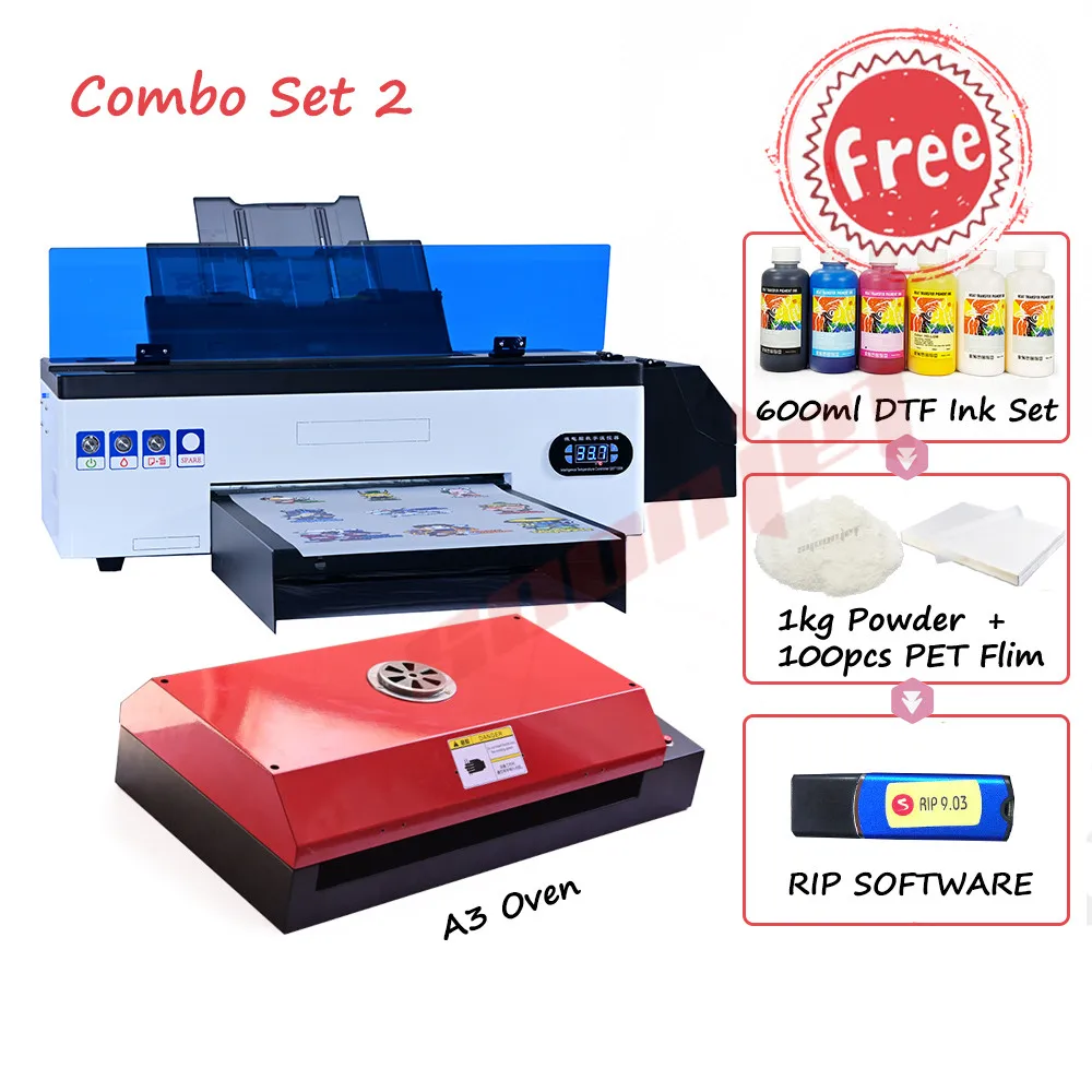 Принтер для печати на футболках A3 DTF Термотрансферная печать прямая трансферная